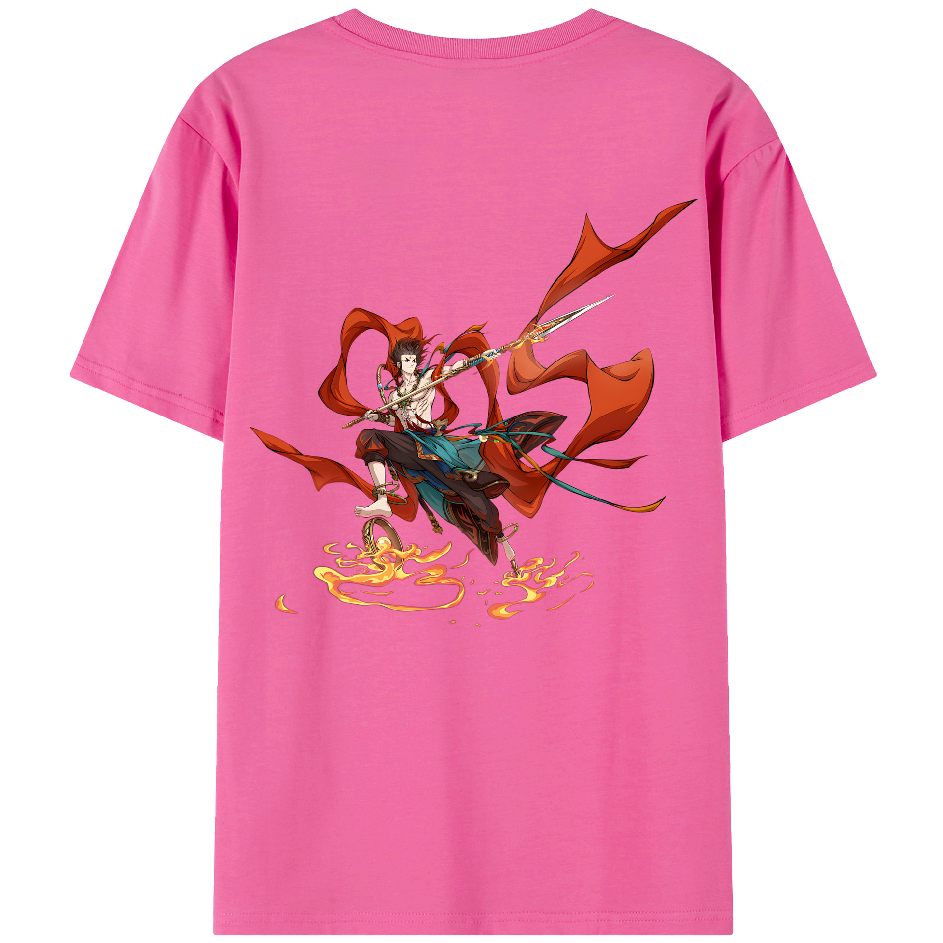 （画像用） Ne Zha 2 ナタ 魔童の大暴れ レディース半袖Tシャツ(バックプリント)